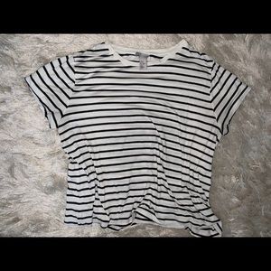 Black and white striped T shirt